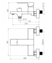 Смеситель для ванны Qtap Gemini QTGEM259CRW45683 Chrome/White - фото №3, в окне, миниатюра