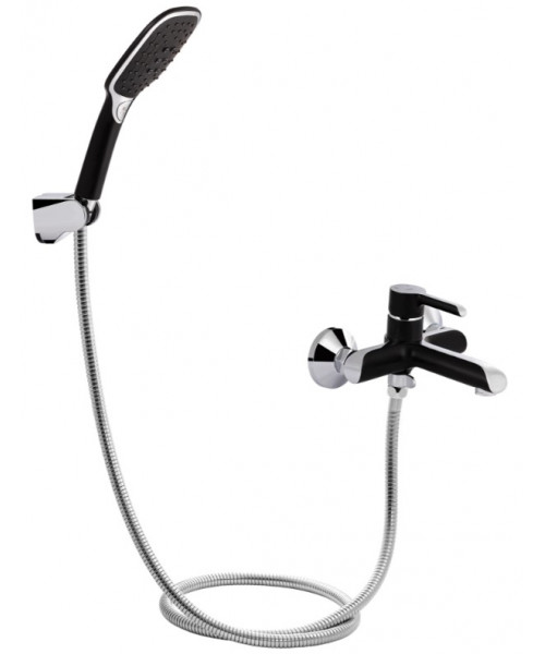 Смеситель для ванны Qtap Grand QTGRABCR006 Chrome/Black - фото №3, в окне