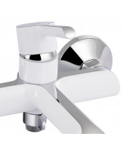Смеситель для ванны Qtap Grand QTGRAWCR006 Chrome/White - фото №3, в окне, миниатюра