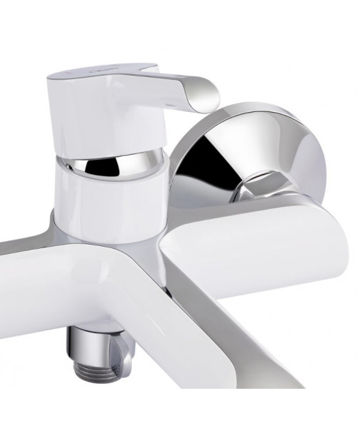 Смеситель для ванны Qtap Grand QTGRAWCR006 Chrome/White - фото №3, в окне