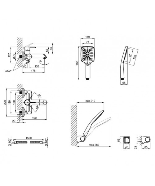 Смеситель для ванны Qtap Grand QTGRAWCR006 Chrome/White - фото №3, в окне