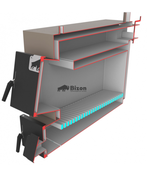 Твердотопливный котел Bizon М-200 20 кВт (5 мм) - фото №3, в окне