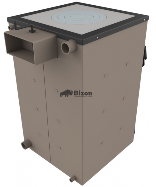 Твердопаливний котел Bizon М-180П 18 кВт з плитою (5 мм) - фото №3, у вікні