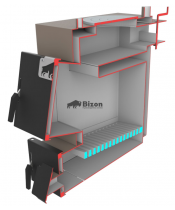 Твердопаливний котел Bizon М-120П 12 кВт з плитою (5 мм) - фото №2