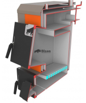 Твердотопливный котел Bizon М-100 Термо 10 кВт (4 мм) - фото №3, в окне, миниатюра