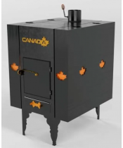 Піч-буржуйка CANADA з теплоакумулятором та декоративним кожухом - фото №2