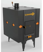 Піч-буржуйка CANADA з теплоакумулятором та декоративним кожухом - фото №1
