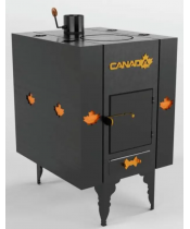 Піч-буржуйка CANADA LUX з теплоакумулятором та декоративним кожухом - фото №2