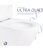Унитаз Qtap Cardinal QT04222168AUQ3W Ultra Quiet с сиденьем Slim Duroplast / Soft-close / Quick Release  - фото №2