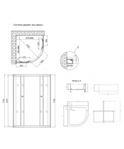 Душевая кабина Lidz Latwa SC90x90.SAT.MID.GR поддон Kapielka ST90x90x26 - фото №3, в окне, миниатюра