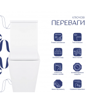 Унитаз Qtap Crow Rimless QT05222170W с сиденьем Slim Duroplast / Soft-close / Quick Release  - фото №3, в окне, миниатюра