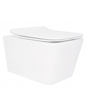 Унитаз Qtap Crow QT05335170W Rimless с сиденьем Slim Duroplast / Soft-close / Quick Release
