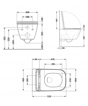 Унитаз Qtap Crow QT05335170W Rimless с сиденьем Slim Duroplast / Soft-close / Quick Release - фото №2