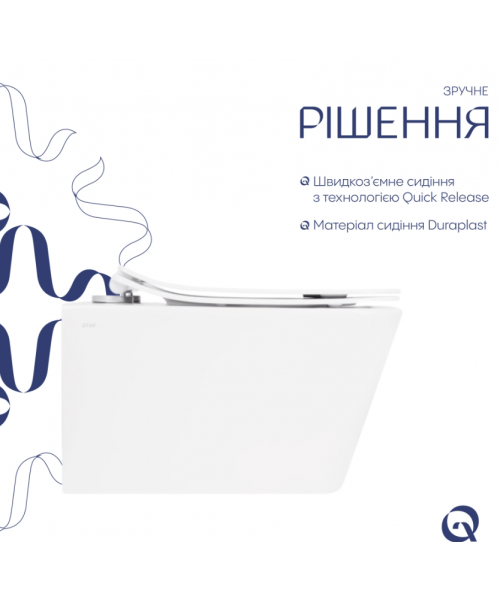 Унитаз Qtap Crow QT05335170W Rimless с сиденьем Slim Duroplast / Soft-close / Quick Release - фото №3, в окне