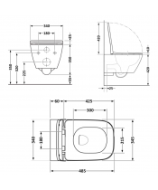 Унитаз Qtap Crow QT05335171W Ultra Quiet с сиденьем Slim Duroplast / Soft-close / Quick Release - фото №3, в окне, миниатюра