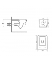 Унитаз Qtap Crow QT05335172W Ultra Quiet с сиденьем Slim Duroplast / Soft-close / Quick Release - фото №2