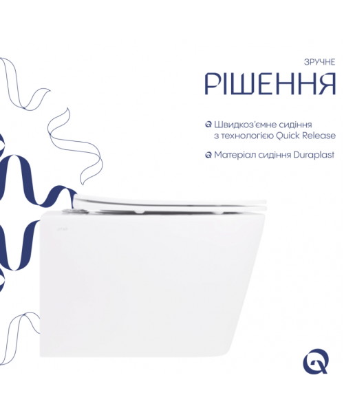 Унитаз Qtap Crow QT05335172W Ultra Quiet с сиденьем Slim Duroplast / Soft-close / Quick Release - фото №3, в окне