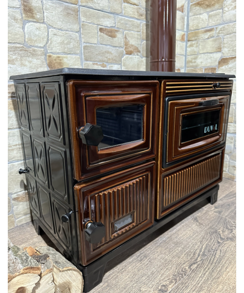 Печь-камин Duval EK-103F - фото №3, в окне