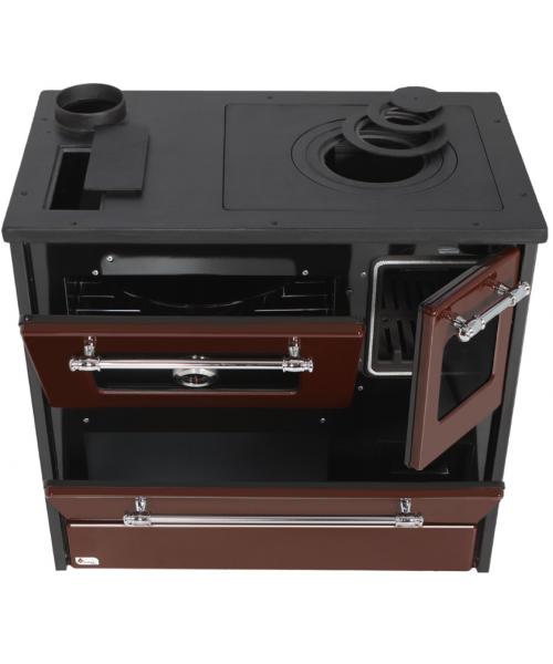 Печь-камин Duval EK-4040 левая/правая - фото №3, в окне