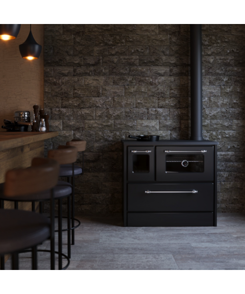 Печь-камин Duval EK-4040 левая/правая - фото №3, в окне