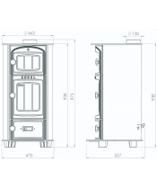 Піч-камін Duval EK-5110 - фото №3, у вікні, мініатюра