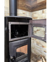 Піч-камін Duval EK-5109 BL (BLACK EDITION) - фото №3, у вікні, мініатюра