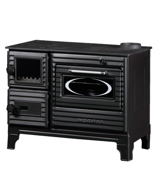 Печь-камин Duval EK-5237 BL (BLACK EDITION) - фото №3, в окне