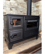 Печь-камин Duval EK-5237 BL (BLACK EDITION) - фото №3, в окне, миниатюра