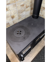 Печь-камин Duval EK-5237 BL (BLACK EDITION) - фото №3, в окне, миниатюра