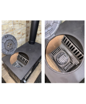 Печь-камин Duval EK-5237 BL (BLACK EDITION) - фото №3, в окне, миниатюра