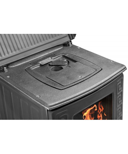 Піч-камін Duval EM-203F TURBO (BLACK EDITION) - фото №3, у вікні