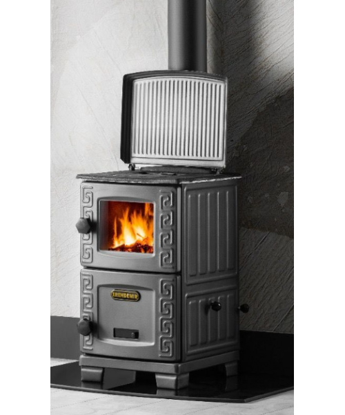 Піч-камін Duval EM-203F TURBO (BLACK EDITION) - фото №3, у вікні