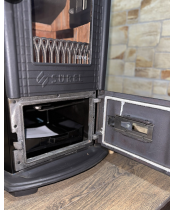 Піч-камін Duval EM-5114 BL (Black Edition) - фото №3, у вікні, мініатюра