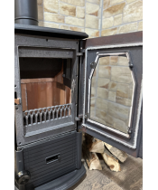 Піч-камін Duval EM-5114 BL (Black Edition) - фото №3, у вікні, мініатюра