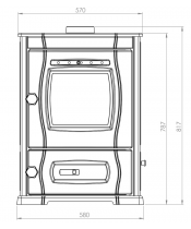 Піч-камін Duval EM-5122 BL (Black Edition) - фото №3, у вікні, мініатюра