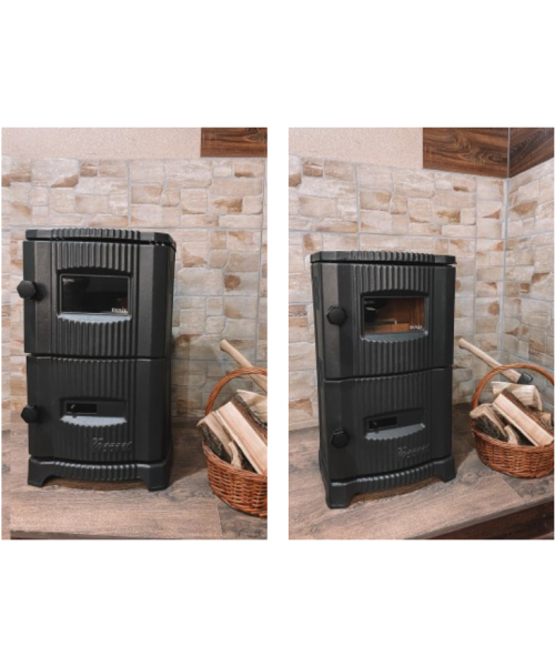 Піч-камін Duval EM-5150 BL (BLACK EDITION) - фото №3, у вікні