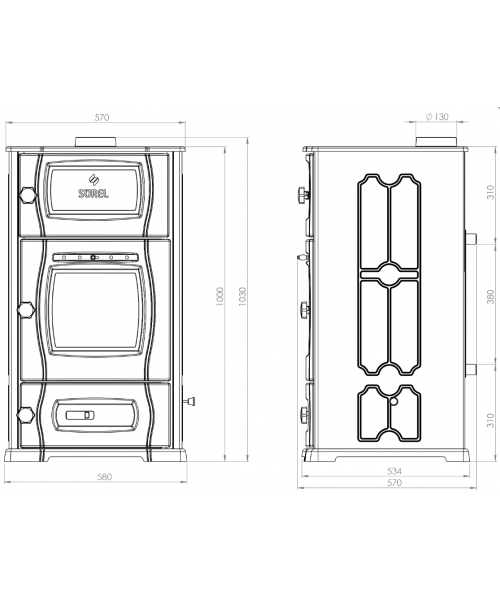 Печь-камин 3 в 1 с водяным контуром Duval EW-5118 - фото №3, в окне