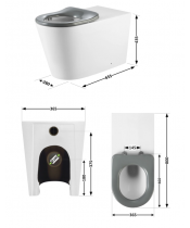 Унитаз Qtap Freedom QT22223368W Rimless с сиденьем Slim Duroplast / Soft-close / Quick Release - фото №3, в окне, миниатюра