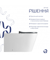 Унитаз Qtap Freedom QT22223368W Rimless с сиденьем Slim Duroplast / Soft-close / Quick Release - фото №3, в окне, миниатюра