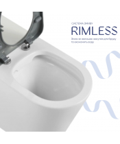 Унитаз Qtap Freedom QT22223368W Rimless с сиденьем Slim Duroplast / Soft-close / Quick Release - фото №3, в окне, миниатюра