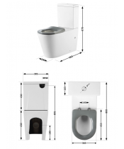 Унитаз Qtap Freedom QT22226098W Rimless с сиденьем Slim Duroplast / Soft-close / Quick Release  - фото №3