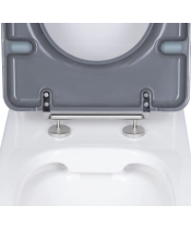 Унитаз Qtap Freedom QT22226098W Rimless с сиденьем Slim Duroplast / Soft-close / Quick Release  - фото №3, в окне, миниатюра