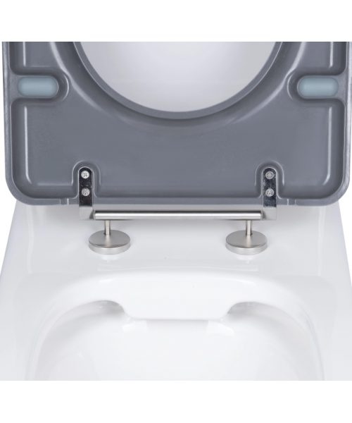 Унитаз Qtap Freedom QT22226098W Rimless с сиденьем Slim Duroplast / Soft-close / Quick Release  - фото №3, в окне