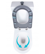 Унитаз Qtap Freedom QT22226098W Rimless с сиденьем Slim Duroplast / Soft-close / Quick Release  - фото №3, в окне, миниатюра