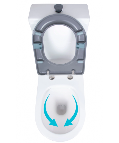 Унитаз Qtap Freedom QT22226098W Rimless с сиденьем Slim Duroplast / Soft-close / Quick Release  - фото №3, в окне
