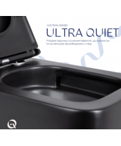 Унитаз Qtap Gemini QT2533076EUQMB Ultra Quiet Matt Black с сиденьем Slim Duroplast / Soft-close / Quick Release - фото №2