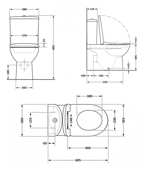 Унитаз Qtap Grand QT26228301W Ultra Quiet с сиденьем Slim Duroplast / Soft-close / Quick Release  - фото №3, в окне