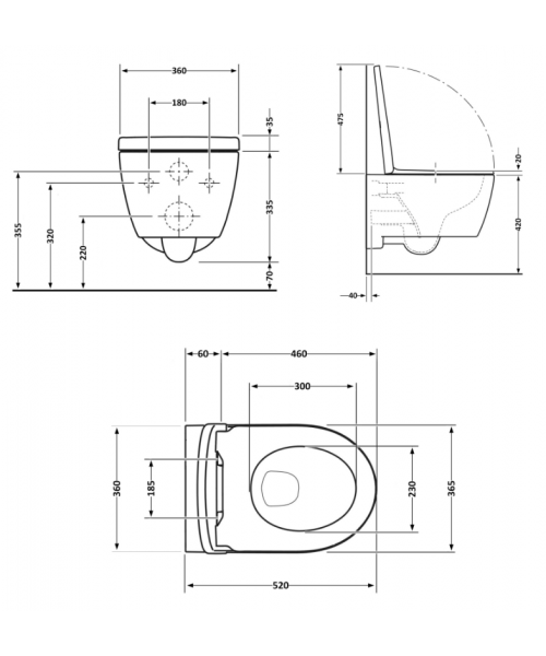 Унитаз Qtap Jay QT07335176W Rimless с сиденьем Slim Duroplast / Soft-close / Quick Release - фото №3, в окне