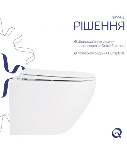 Унитаз Qtap Jay QT07335176W Rimless с сиденьем Slim Duroplast / Soft-close / Quick Release - фото №3, в окне