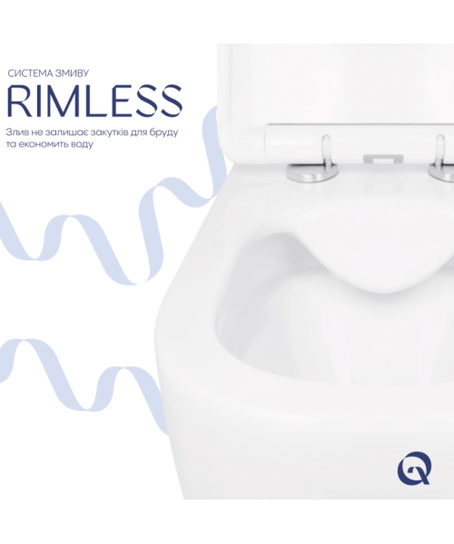 Унитаз Qtap Jay QT07335176W Rimless с сиденьем Slim Duroplast / Soft-close / Quick Release - фото №3, в окне